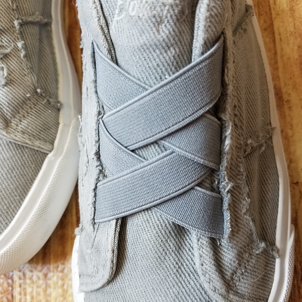 Blowfish Malibu Marley Slip On Canvas Sneakers Gray Green 9.5 - Picture 3 of 12